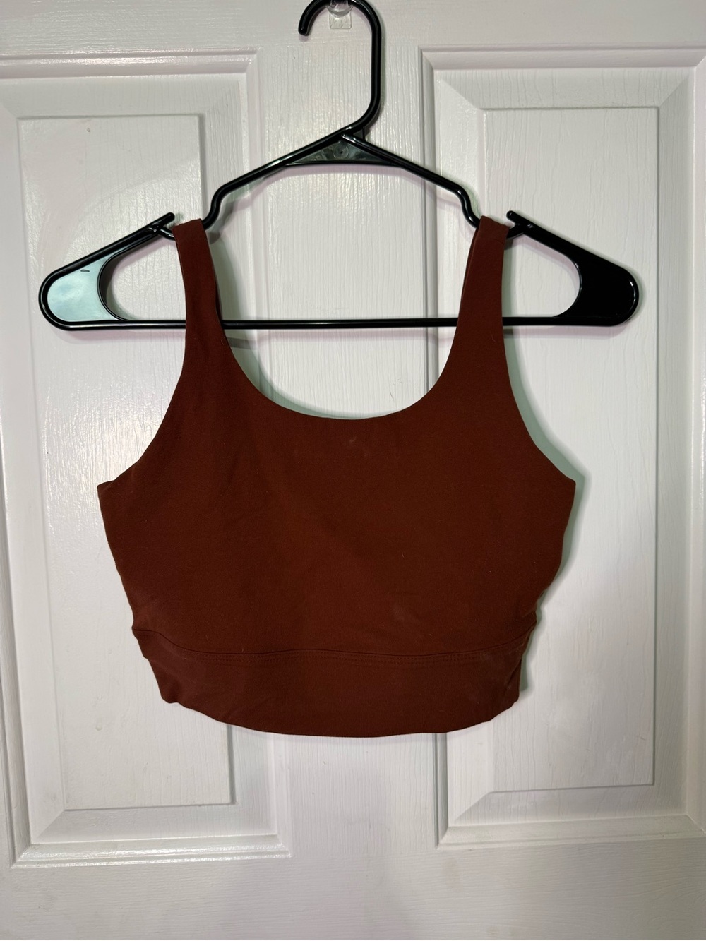 Nike Rust Brown Scoop Neck Crop Tank